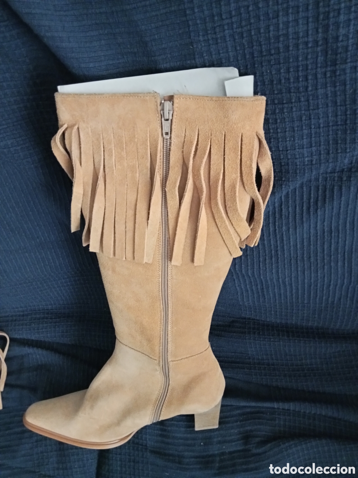 Vintage: Botas flecos de piel vuelta - Foto 4