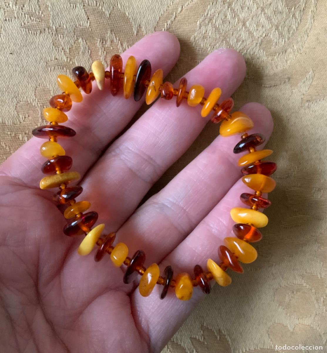 Vintage: PULSERA &Aacute;MBAR DEL B&Aacute;LTICO DE DIFERENTES TONOS - Foto 4