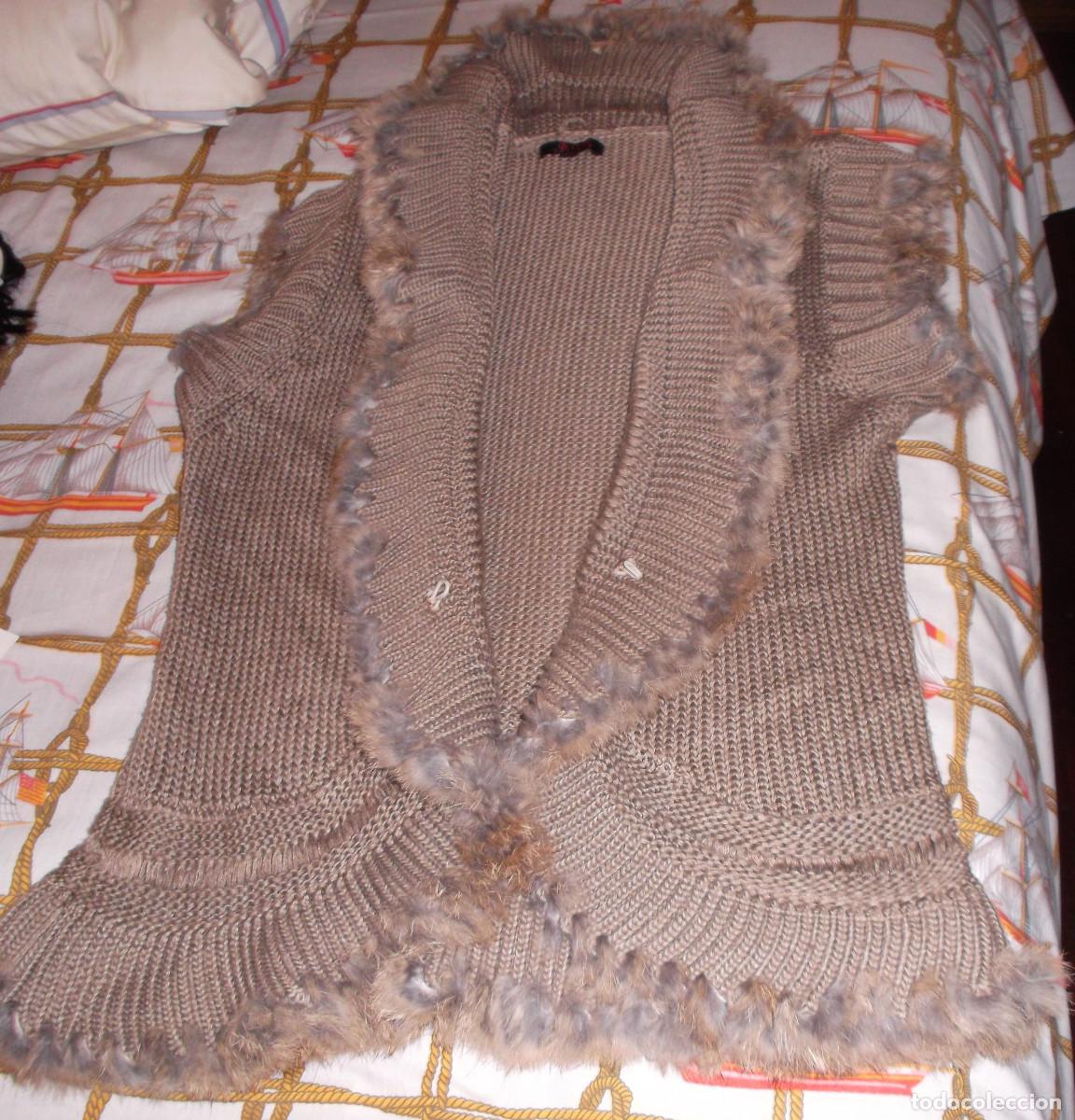 Vintage: chaleco de punto ribeteado con pelo - Foto 2