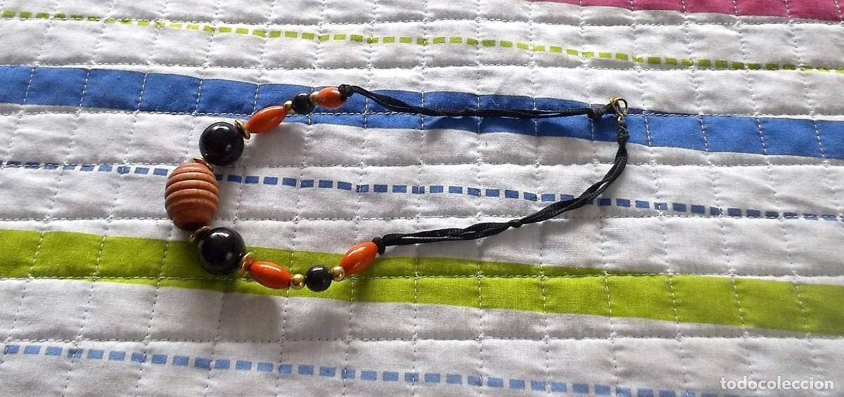 Vintage: COLLAR-GARGANTILLA CON BOLAS DE MADERA-DE LOS A&Ntilde;OS 70 - Foto 3