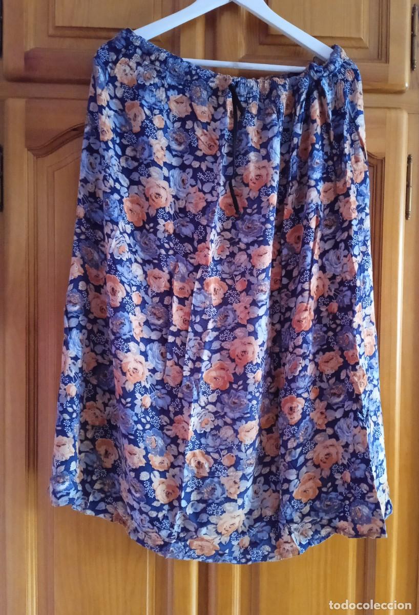Vintage: FALDA FLORES DE LOS A&Ntilde;OS 70 - Foto 1