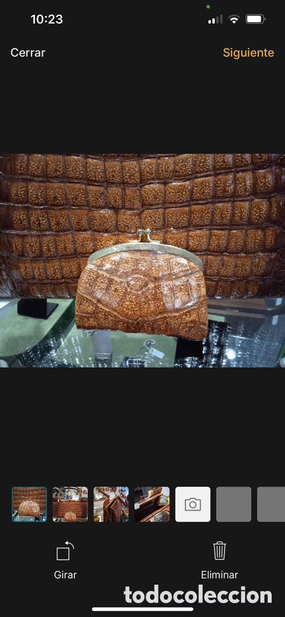 Vintage: Bolso y monedero en cocodrilo aut&eacute;ntico - Foto 2