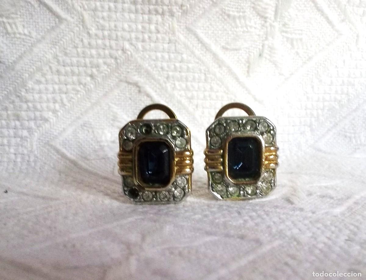 Vintage: PENDIENTES CON PIEDRITAS DE LOS A&Ntilde;OS 70 - Foto 2
