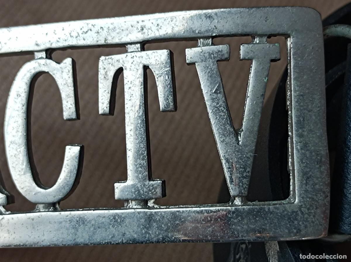 Vintage: CINTUR&Oacute;N DISCOTECA ACTV CON HEBILLA CON LAS LETRAS A.C.T.V. - Foto 4