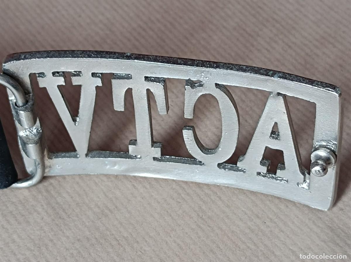 Vintage: CINTUR&Oacute;N DISCOTECA ACTV CON HEBILLA CON LAS LETRAS A.C.T.V. - Foto 6