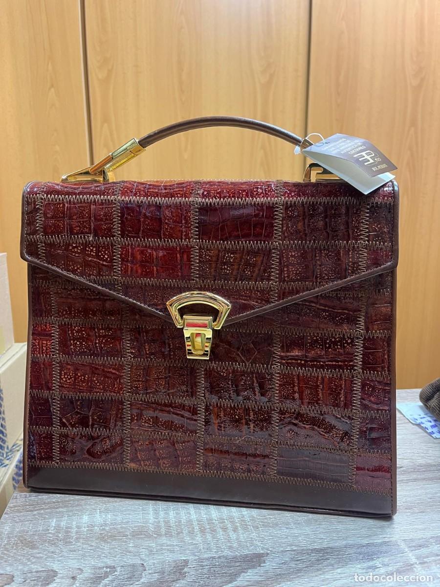Vintage: Bolso Bol-Perdix Piel Cocodrilo - Foto 2