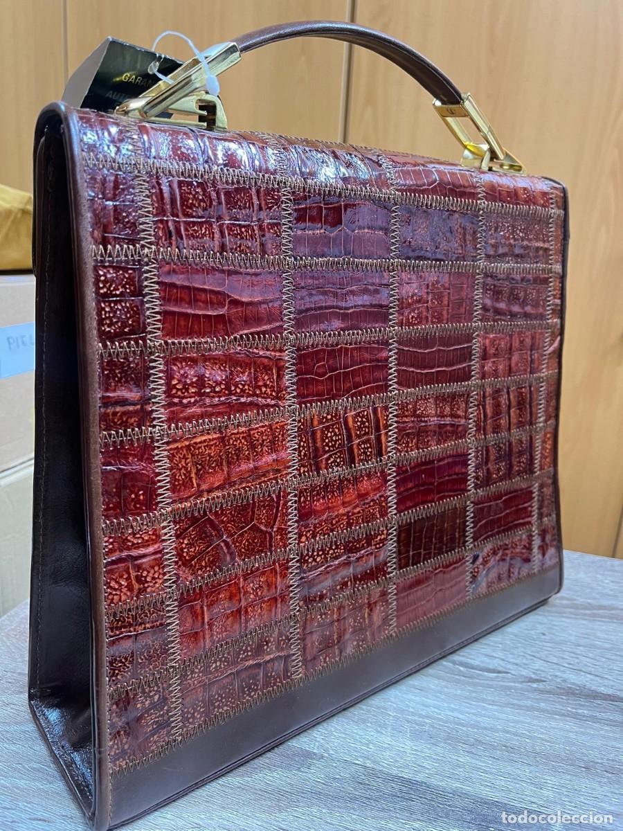 Vintage: Bolso Bol-Perdix Piel Cocodrilo - Foto 3