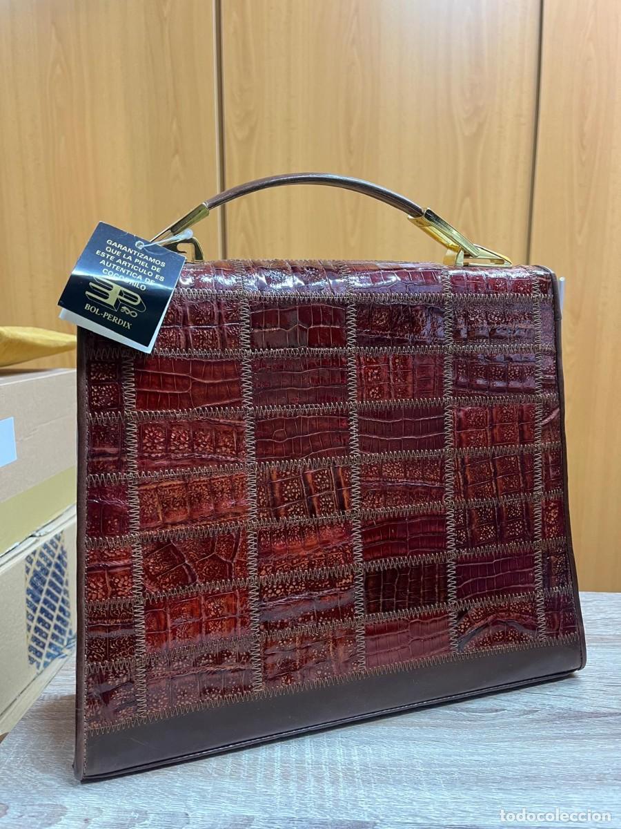 Vintage: Bolso Bol-Perdix Piel Cocodrilo - Foto 4