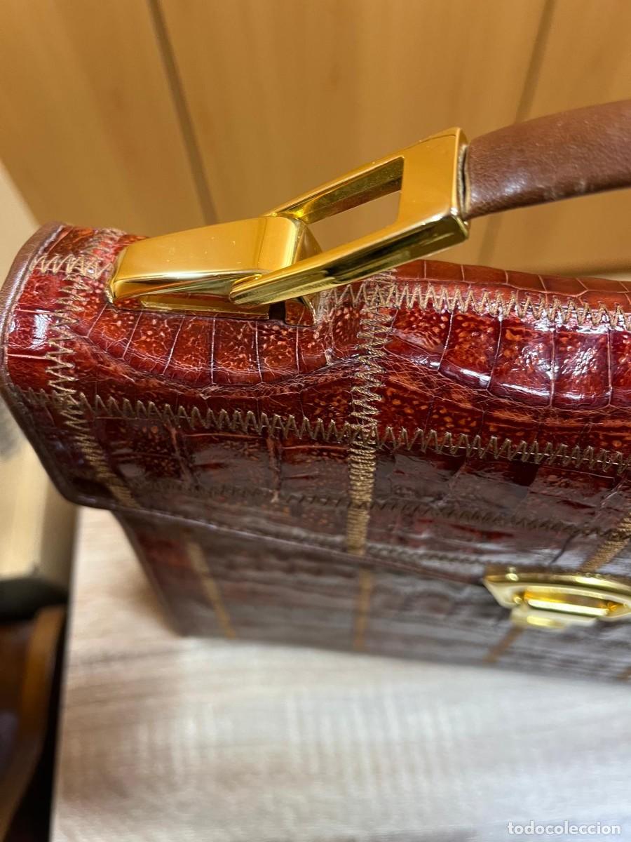 Vintage: Bolso Bol-Perdix Piel Cocodrilo - Foto 5
