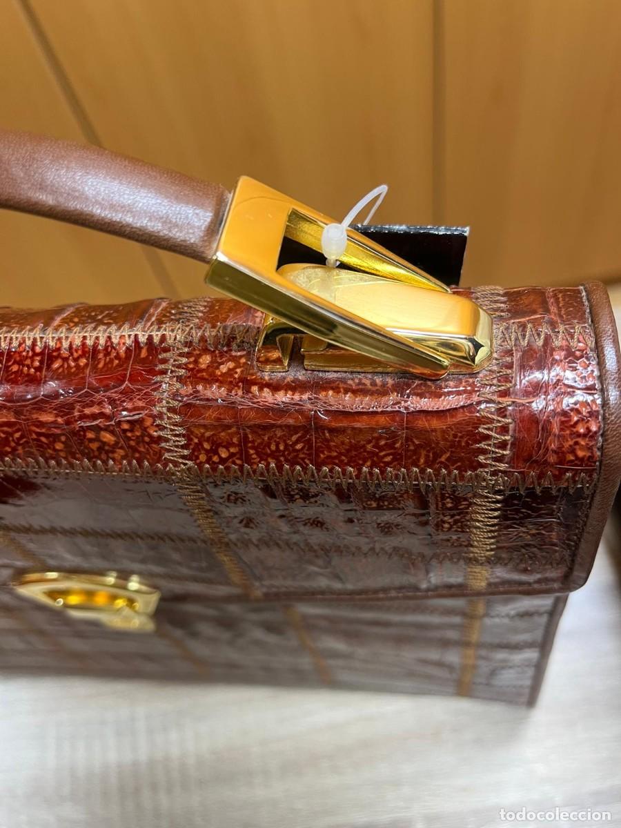 Vintage: Bolso Bol-Perdix Piel Cocodrilo - Foto 6