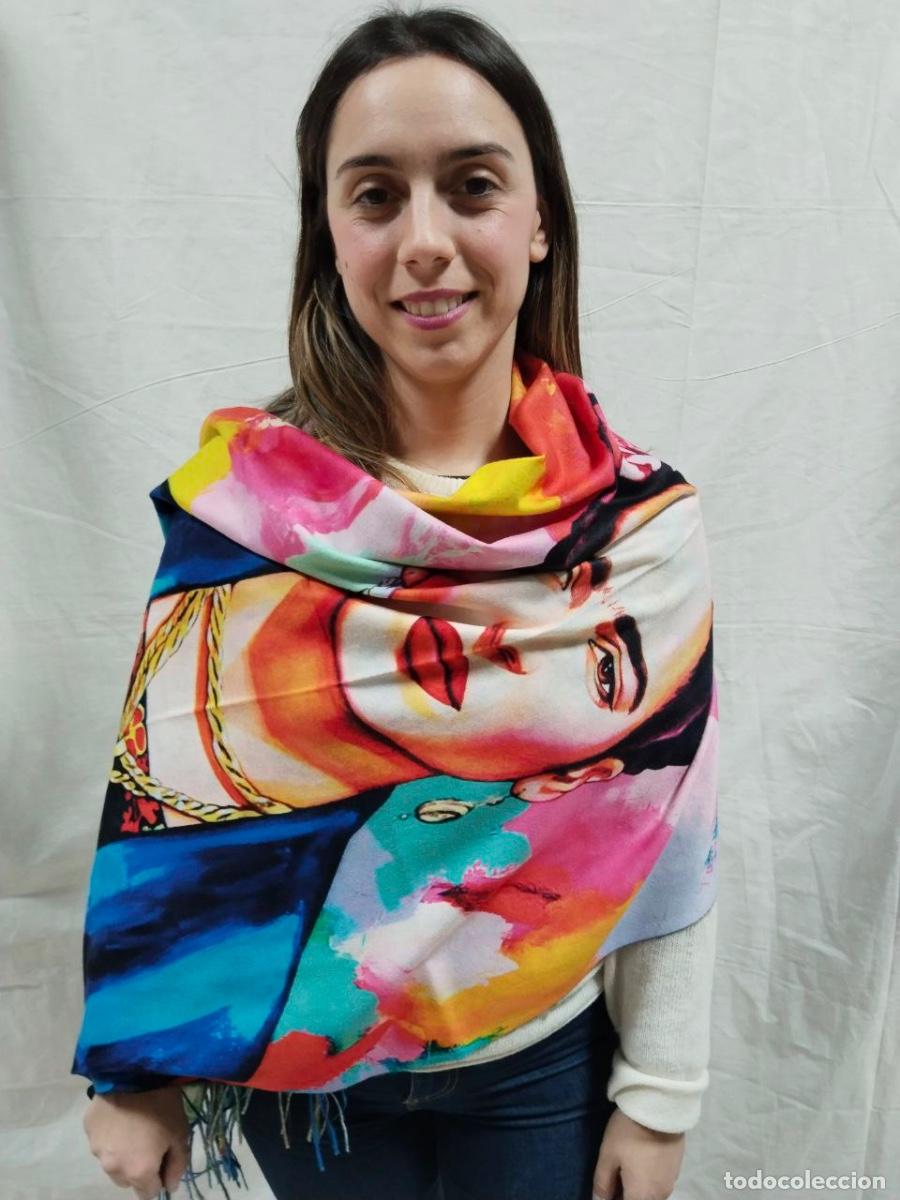 Vintage: Chal de cachemira - Frida Kahlo multicolor - Foto 2