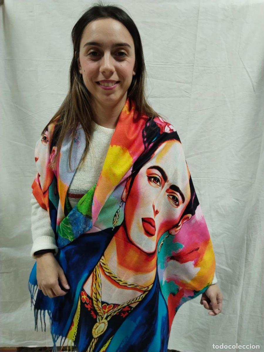 Vintage: Chal de cachemira - Frida Kahlo multicolor - Foto 3