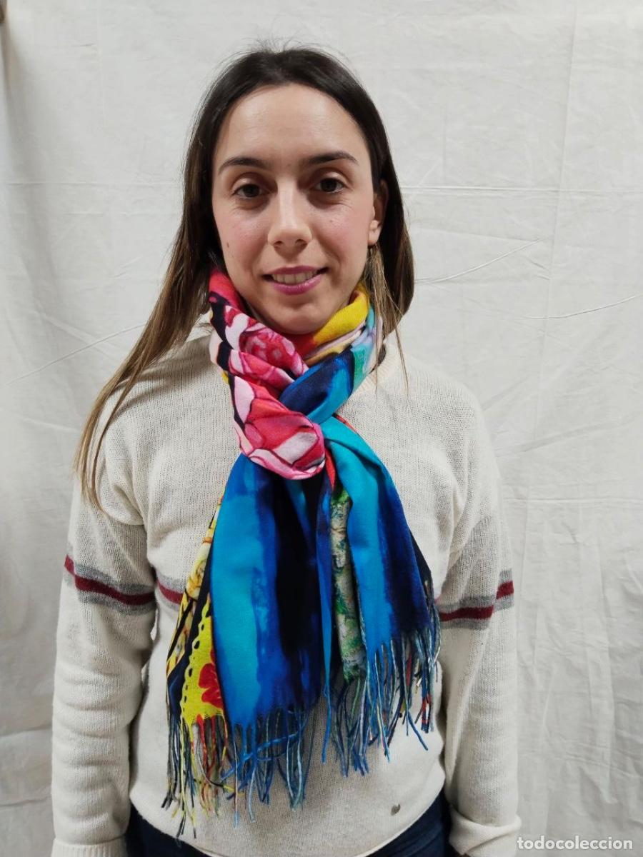 Vintage: Chal de cachemira - Frida Kahlo multicolor - Foto 4