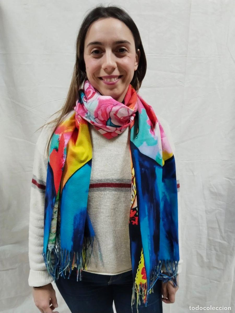 Vintage: Chal de cachemira - Frida Kahlo multicolor - Foto 5