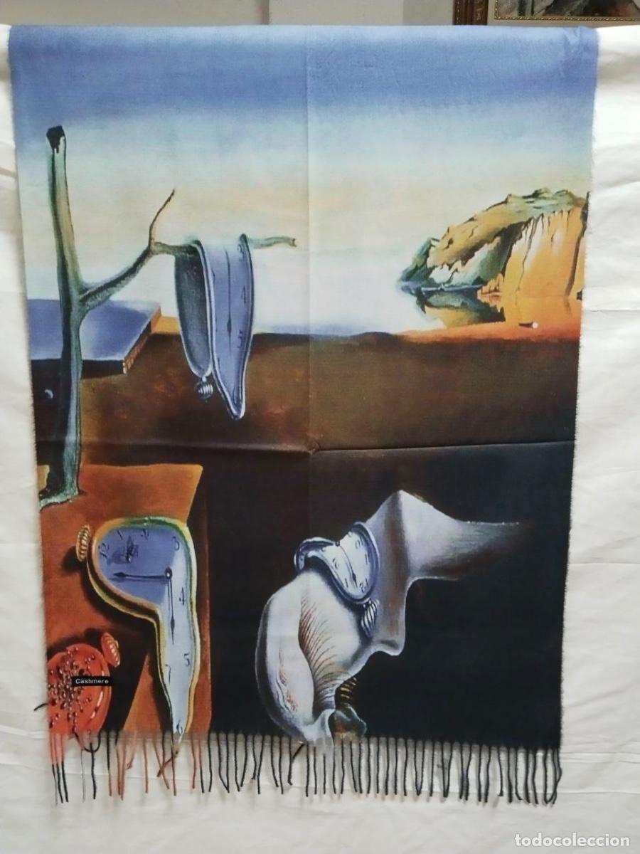 Vintage: Chal de cachemira - Los relojes de Dal&iacute; - Foto 2