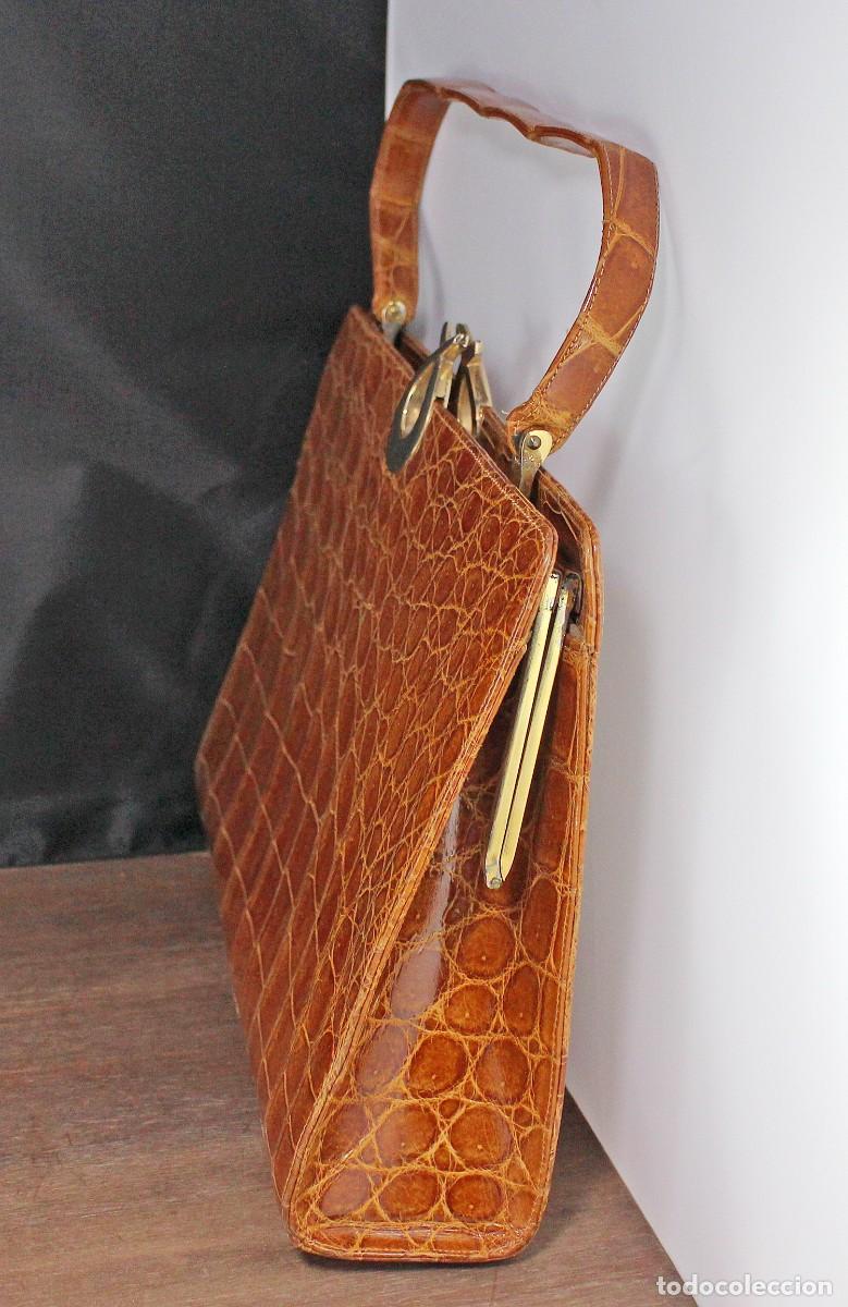 Vintage: Bolso de Cocodrilo estilo Kelly - Foto 4