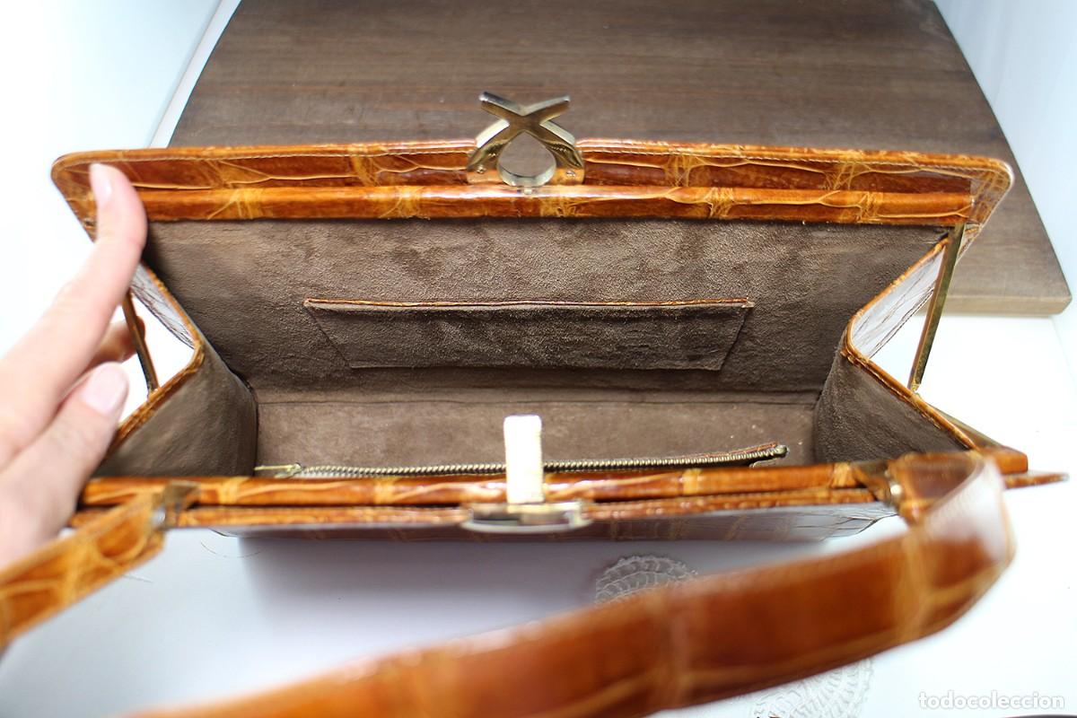 Vintage: Bolso de Cocodrilo estilo Kelly - Foto 5