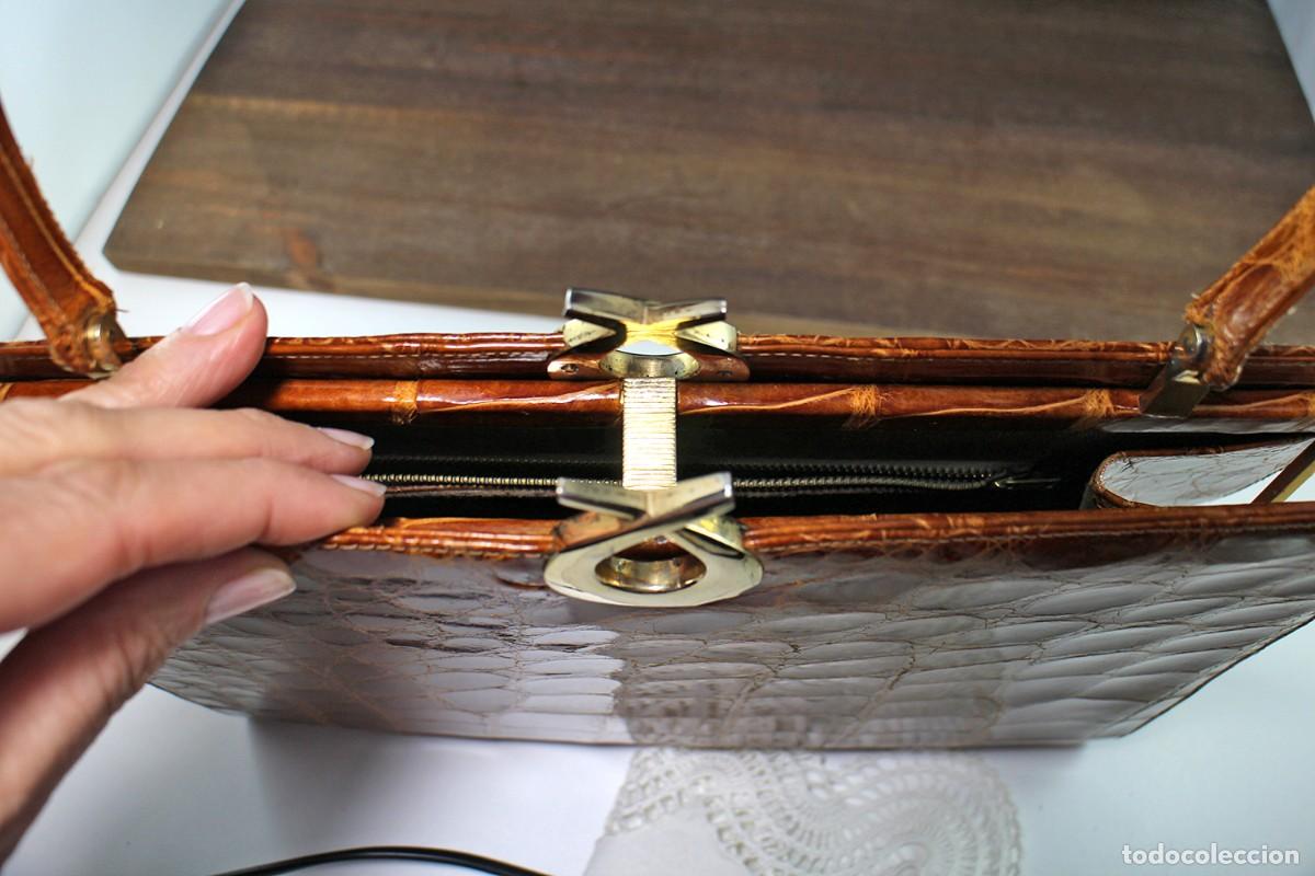 Vintage: Bolso de Cocodrilo estilo Kelly - Foto 7
