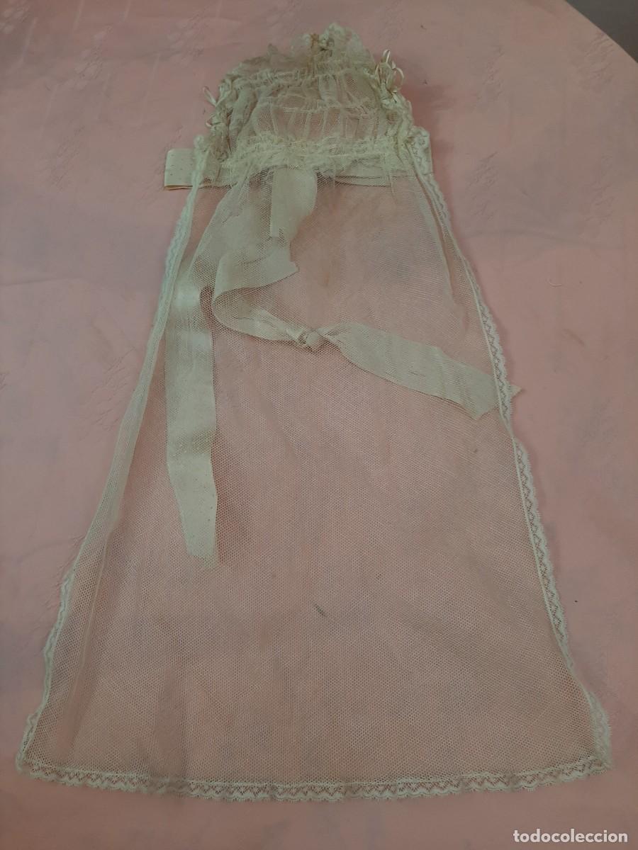 Vintage: CORBATA ANTIGUA DE TULL CON CINTA DE SEDA - Foto 2