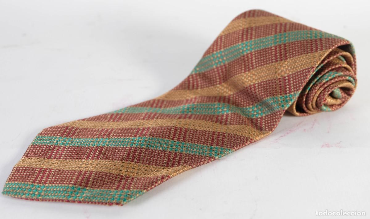 Vintage: Corbata Mario Giraudi 100% seda con rayas en diagonal - Foto 1