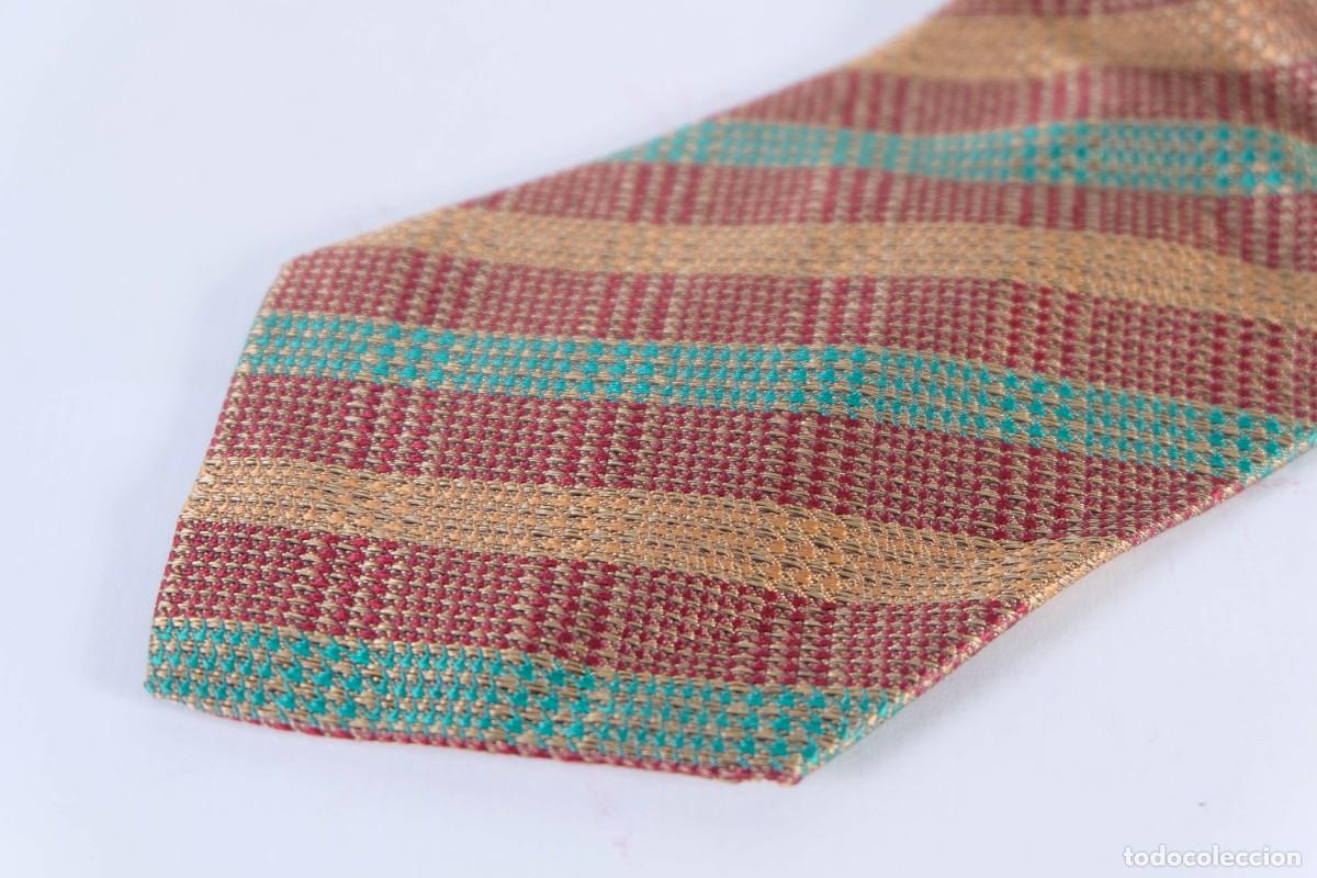 Vintage: Corbata Mario Giraudi 100% seda con rayas en diagonal - Foto 3