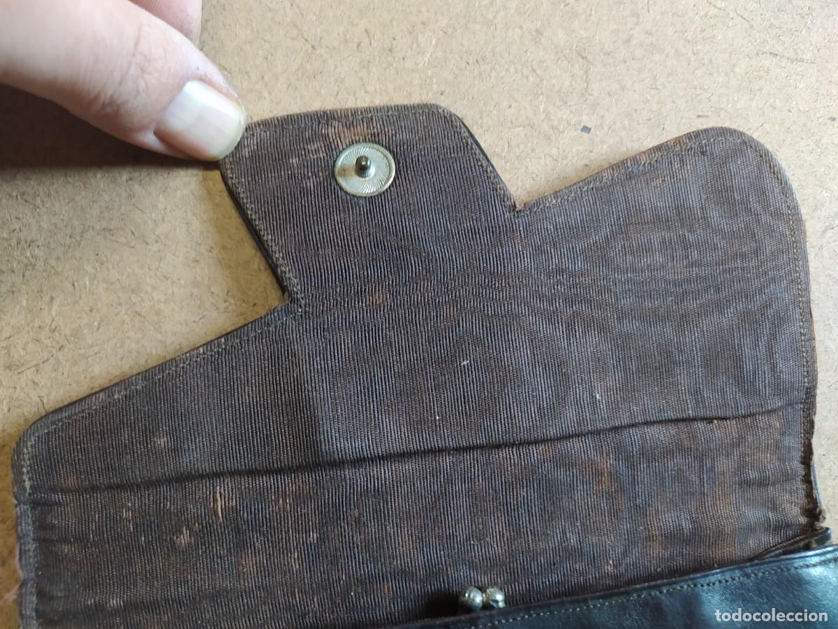 Vintage: Cartera de cuero, negra - Foto 2