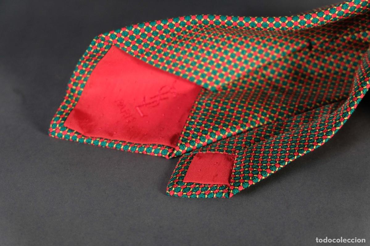 Vintage: Corbata Yves Saint Laurent 100% seda - Foto 4