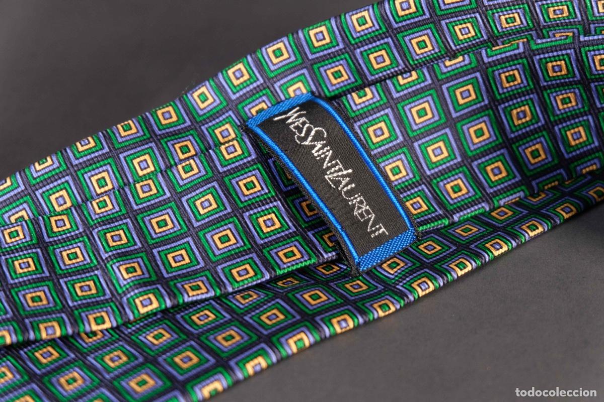 Vintage: Corbata 100% seda Yves Saint Laurent - Foto 6