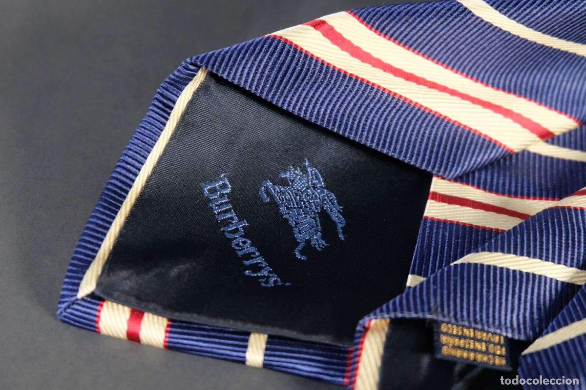 Vintage: Corbata 100% seda Burberrys - Foto 5