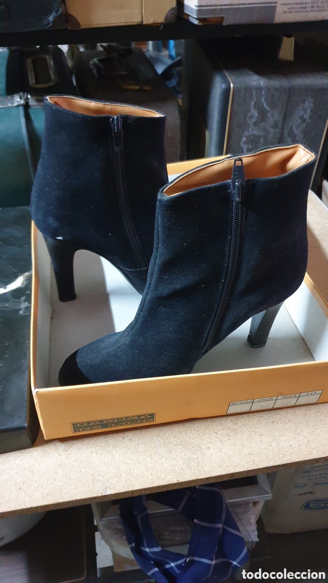 Vintage: BOTAS ANTE NEGRAS TALLA 36 - Foto 2
