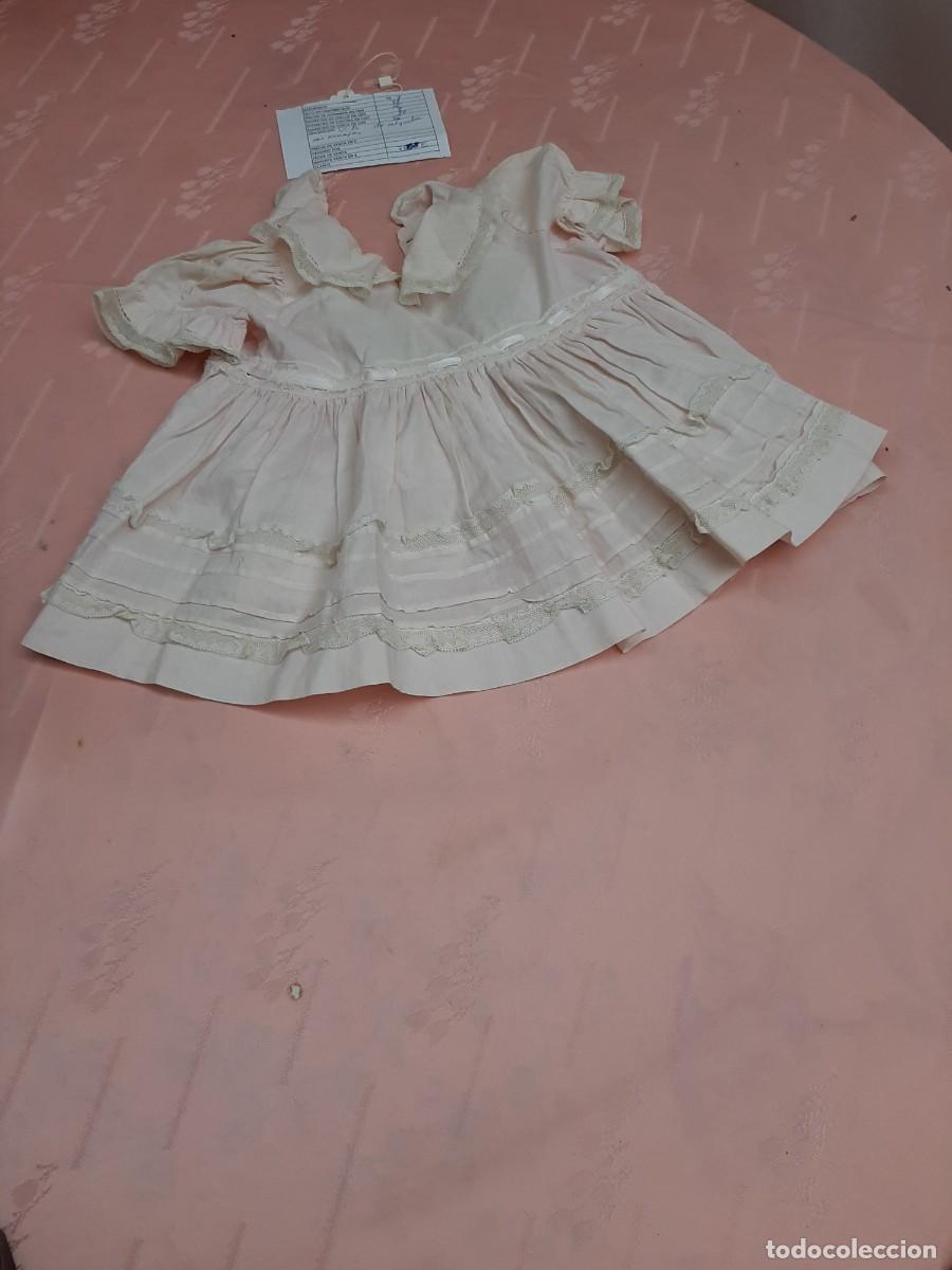 Vintage: VESTIDO ANTIGUO DE ALGODON CON ENCAJES - Foto 1