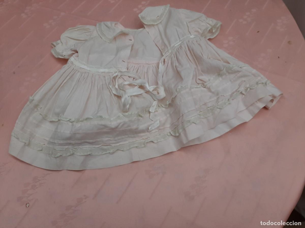 Vintage: VESTIDO ANTIGUO DE ALGODON CON ENCAJES - Foto 2