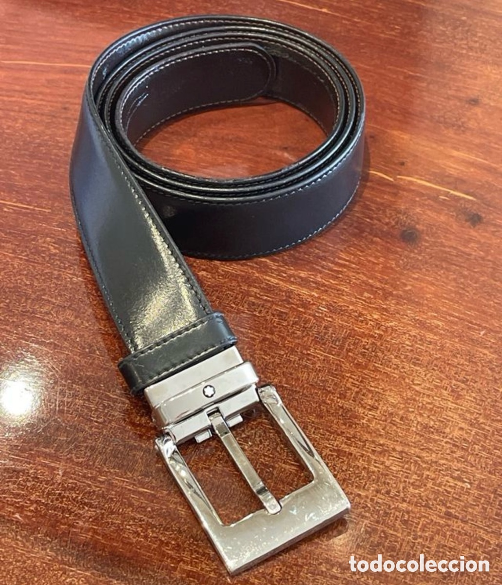 Vintage: MONT BLANC CINTUR&Oacute;N PIEL - Foto 3