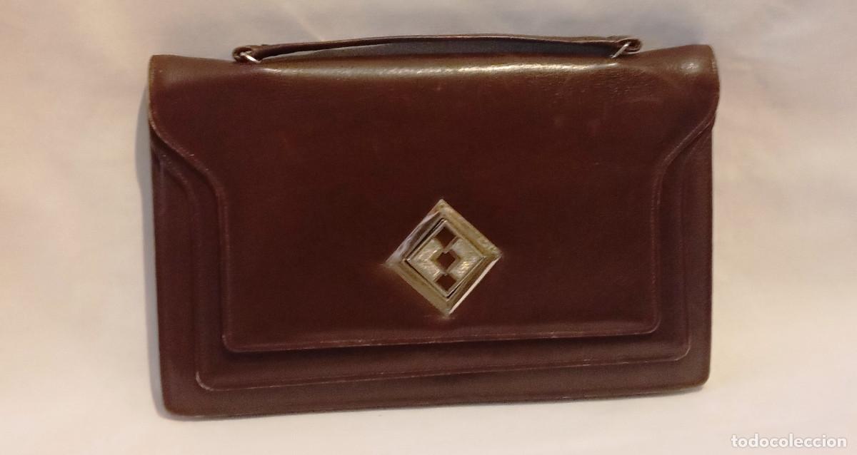 Vintage: Bolso de piel vintage marr&oacute;n - Foto 3
