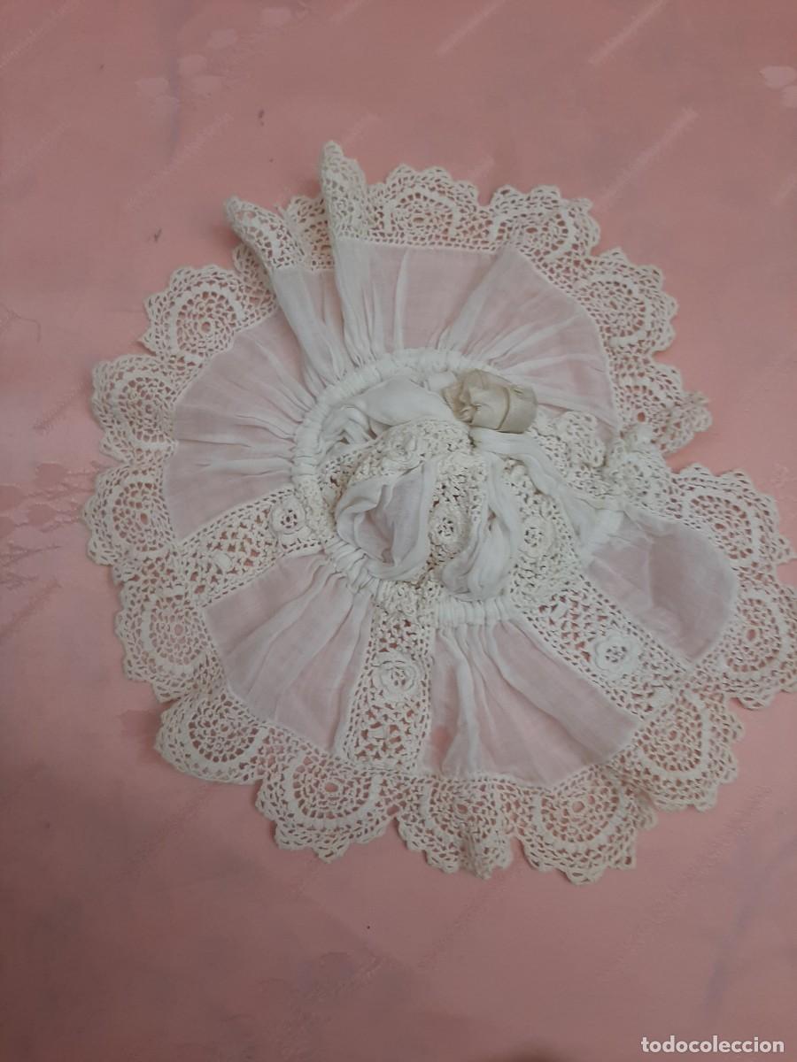 Vintage: 4 GORROS PARA MU&Ntilde;ECA, DE ENCAJE, TULL Y SEDA - Foto 7