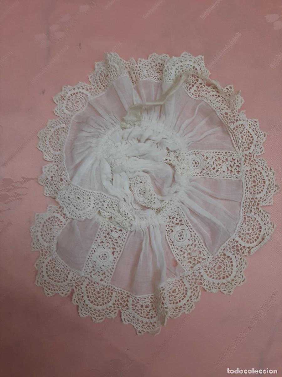 Vintage: 4 GORROS PARA MU&Ntilde;ECA, DE ENCAJE, TULL Y SEDA - Foto 8