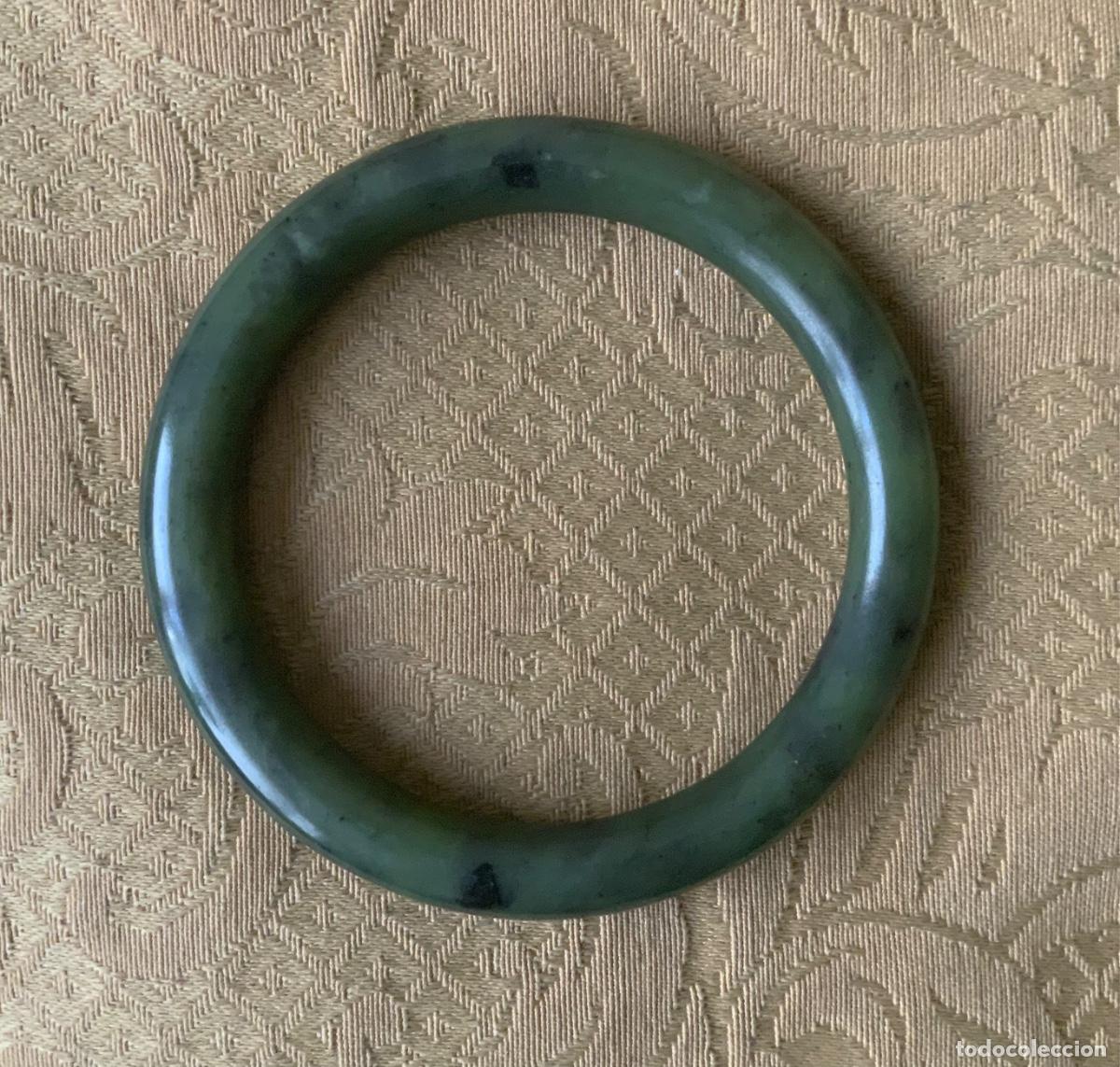 Vintage: PULSERA JADE VERDE OSCURO - Foto 7