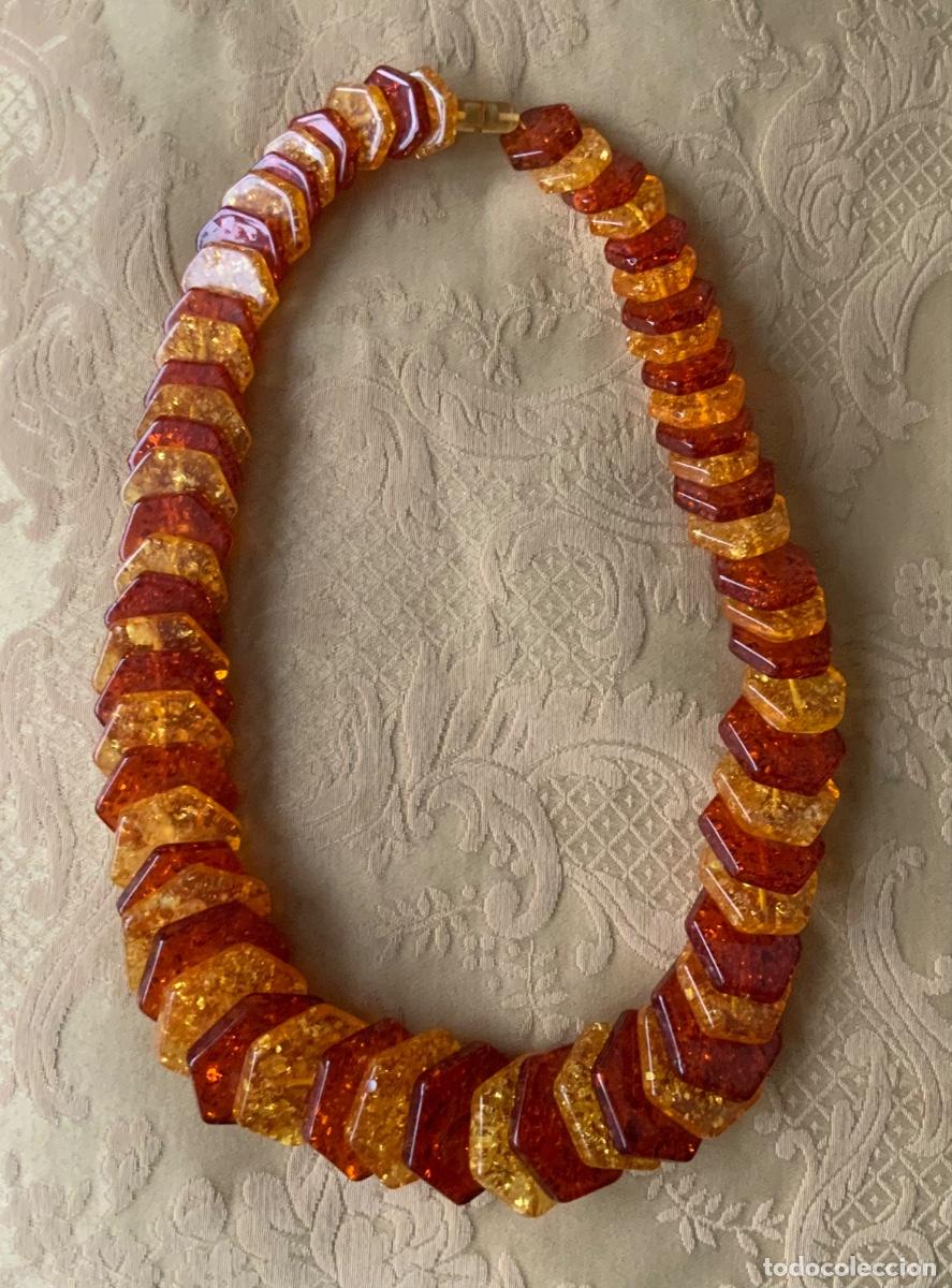 Vintage: COLLAR VINTAGE A&Ntilde;O 70 DE LUCITE CIERRE A ROSCA - Foto 9