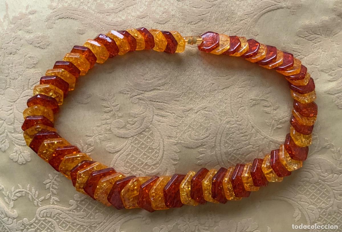 Vintage: COLLAR VINTAGE A&Ntilde;O 70 DE LUCITE CIERRE A ROSCA - Foto 14