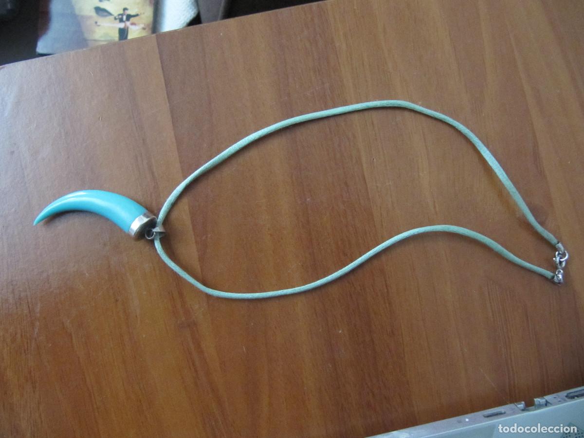 Vintage: COLGANTE CUERNO TURQUESA - Foto 1