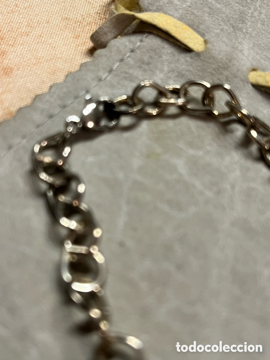 Vintage: Pulsera eslab&oacute;n plateada con &ldquo;Pez&rdquo; - Foto 2