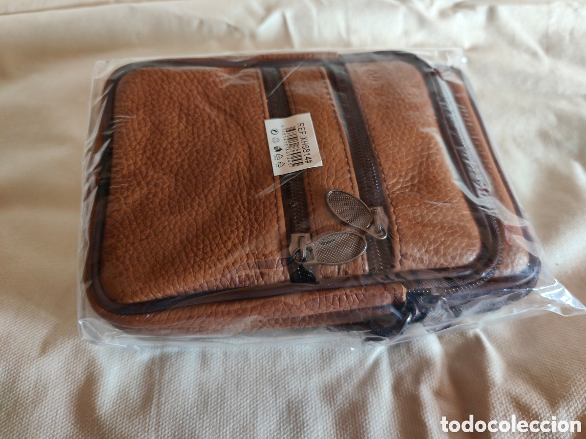 Vintage: BANDOLERA DE PIEL MARR&Oacute;N - Foto 2