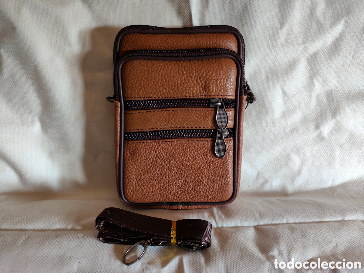 Vintage: BANDOLERA DE PIEL MARR&Oacute;N - Foto 1