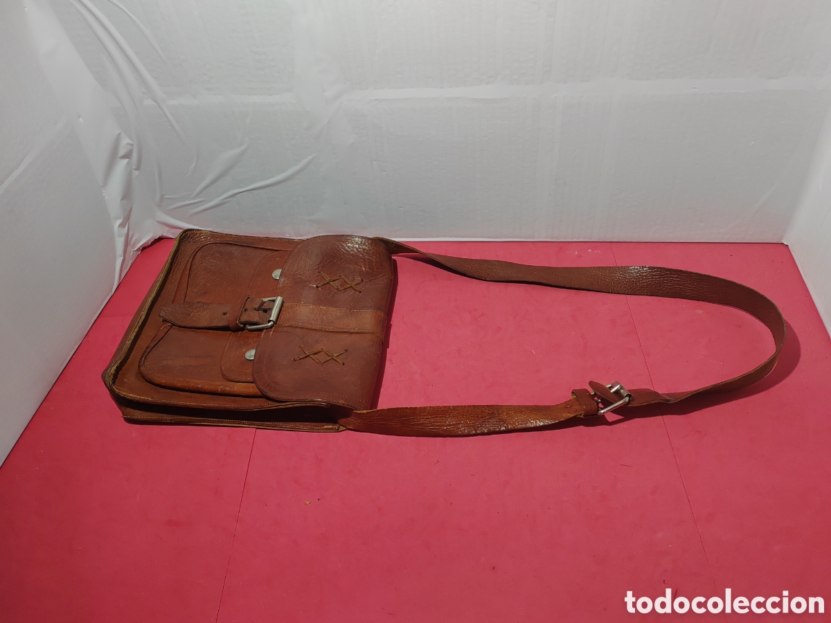 Vintage: Bolso de cuero para colgar. - Foto 3