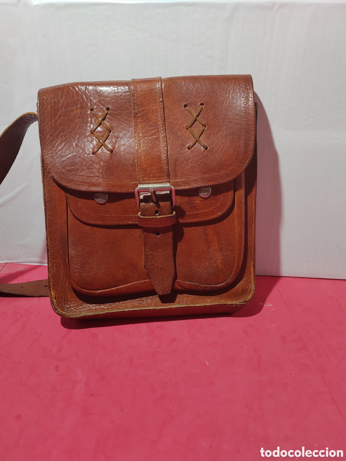 Vintage: Bolso de cuero para colgar. - Foto 1