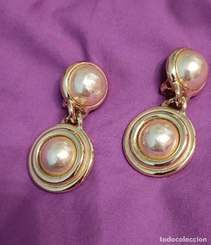 Vintage: Pendientes pinza con perlas a&ntilde;os 90 - Foto 1