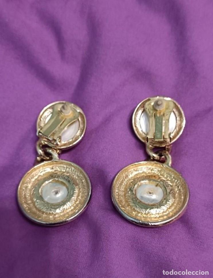 Vintage: Pendientes pinza con perlas a&ntilde;os 90 - Foto 2