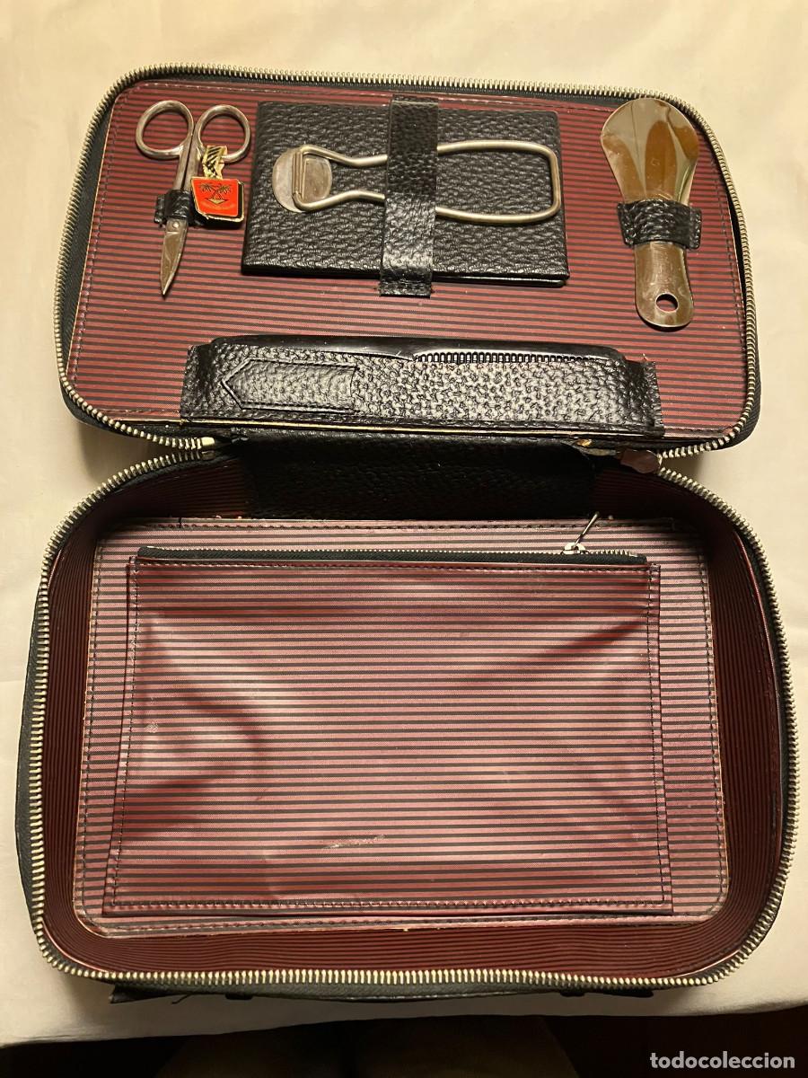 Vintage: Neceser, piel, negro - Foto 1