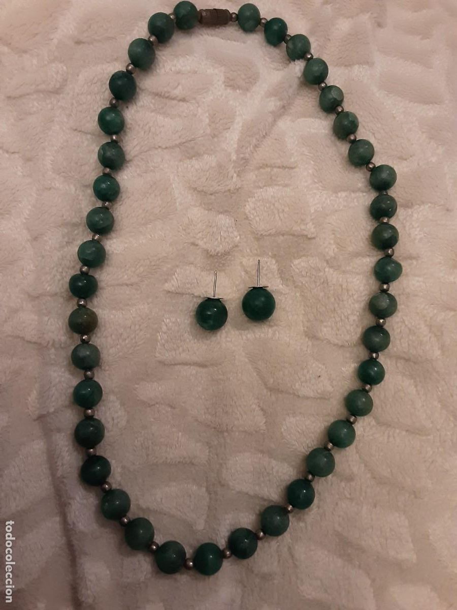 Vintage: Antiguo collar de color verde - Foto 1