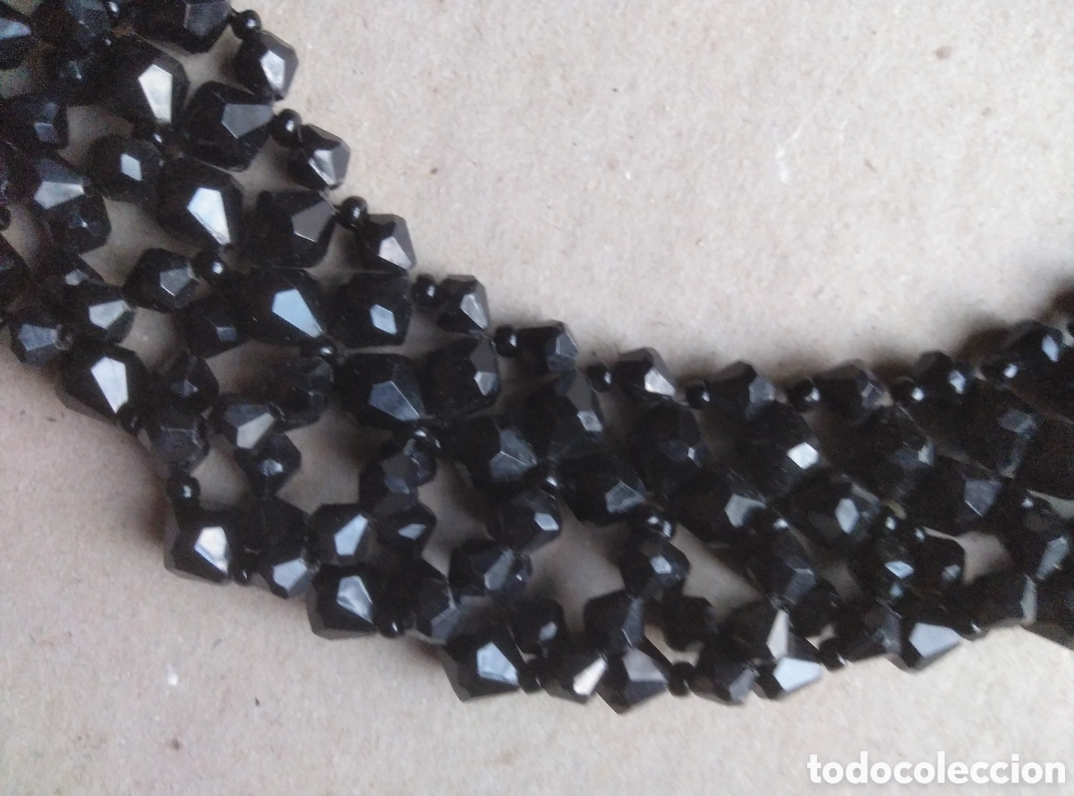 Vintage: Collar corto de negro brillante - Foto 2